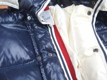 s001 Z09 真贋鑑定済み モンクレール MONCLER メンズ ダウンジャケット サイズ/4 ネイビー 紺 アウター_画像3