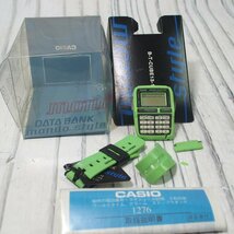 m002 D3 36 CASIO DATA BANK MONDO STYLE カシオ データバンク モンドスタイル DBC-63MS-3T グリーン 電池切れ ジャンク 腕時計_画像2