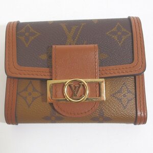 f002 Z1 LOUIS VUITTON ルイ ヴィトン モノグラムリバース ポルトフォイユ ドーフィーヌ コンパクト M68725 三つ折り財布 イニシャル刻印