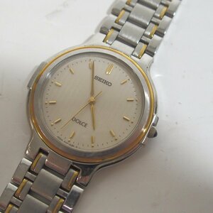 f002 Y4【4 SEIKO セイコー Dolce QUARTZ 8J41-6110 ホワイト盤 純正バンド 腕時計】 30