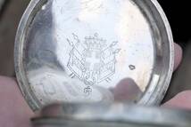 「ジャンク」1900年代　Tissot ティソ スイス連邦鉄道懐中時計　59.5mm 銀無垢ケース_画像6