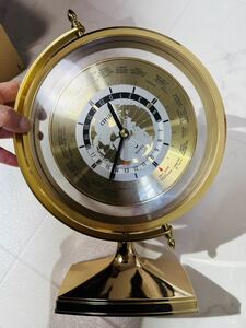 CITIZEN 世界時計 置き時計アンティーク レトロ ゴールド クォーツ