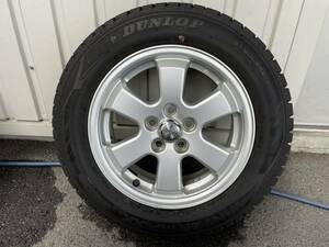 【埼玉から100kmは無料でお届け】 DUNLOP ダンロップ WINTER MAXX WM02 185/65R15 4本 2021年製【プリウス NHW20の純正ホイール付き】