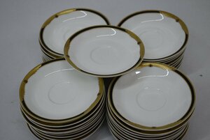 ☆ Noritake（ノリタケ）ティーカップソーサーのみ　35枚セット インペリアルブラック Bone China ボーンチャイナ★9927