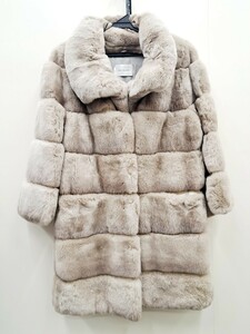 【美品】YVES SALOMON イブサロモン 毛皮 レックスラビット ファーコート 36サイズ