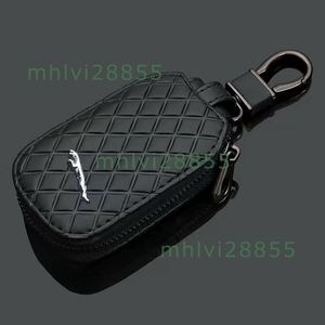 * Jaguar JAGUAR* black * key case smart key cover PU leather stylish kalabina car key holder man and woman use storage 