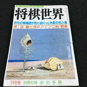 h-3 60 将棋世界1989/7 特集 女流三強を追う若手達 次代の候補達が見た谷川vs米長の名人戦 その他日本将棋連盟 発行 ※8