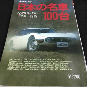 h-368 ル・ボラン別冊 日本の名車100台 立風書房 ノスタルジックカー1954-1975 昭和63年5月6日 発行 ※8