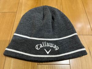 送料無料 Callaway キャロウェイ ニット帽 グレー 美品 ODYSSEY