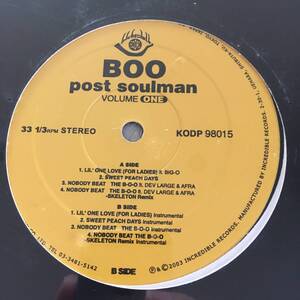 Boo / Post Soulman Volume One　[Incredible Records - KODP-98015]