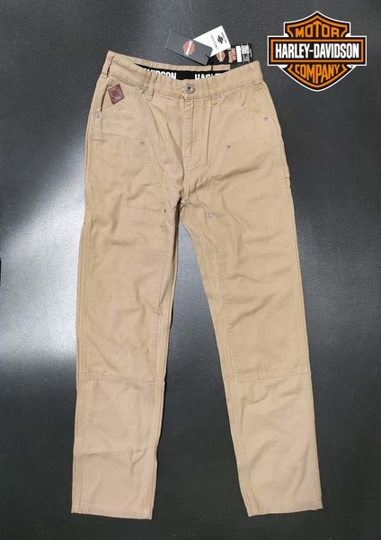 新品 HARLEY-DAVIDSON デニムパンツ 28 Wニー ダック生地 ハーレーダビッドソン Carhartt (カーハート)