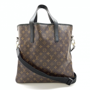 LOUIS VUITTON ルイヴィトン M56708 デイヴィス モノグラム マカサー メンズ 2WAY トートバッグ ショルダー ブラウン ブラック 管理RT35358