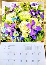 送料無料　５冊　2024年お花のカレンダー 壁掛け　毎年大好評のポケット付き　エフエムジー＆ミッション　エイボン_画像6