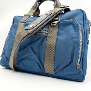 1円 【美品】 TUMI トゥミ ブリーフケース 2way ビジネスバッグ バリスティックナイロン A4 書類 メンズ ネイビー メンズ