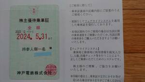神戸電鉄 株主優待乗車証 定期券タイプ（有馬温泉太閤の湯 優待券2枚付き）