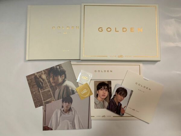 抜けなし◇JUNGKOOK ソロアルバム「GOLDEN」SOLID ver◇ジョングク ゴールデン 白 新品未再生 フルセット