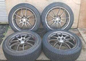 ★茨城発　Continental　contact6 　235/45R18 　2018年製　アルミ　エンケイ付き★