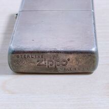 2007年製 ZIPPO ジッポー STERLING スターリング シルバー プレーン 銀 ライター USA_画像7