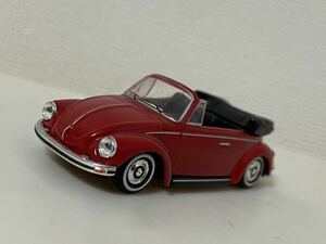 京商 1/64 フォルクスワーゲン ビートル コンバーチブル レッド KYOSHO VOLKSWAGEN Beetle CABRIOLET カスタム品 ローダウン