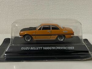 コナミ 1/64 絶版名車コレクション いすゞ ベレット 1600 GTR PR91W 1969 isuzu bellett オレンジ