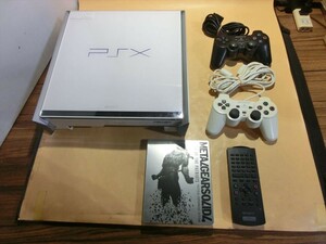 【HW42-20】【100サイズ】SONY psx/ps2 DESR-7100 本体/コントローラ/MG4 ボーナスディスク Blu-ray/ジャンク扱い/※傷 汚れ有り