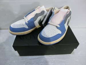 【KM07-35】【80サイズ】▲未使用/NIKE ナイキ/エアジョーダン1 LOW SE/27cm/ブルー・スモークグレー/メンズシューズ/靴/スニーカー