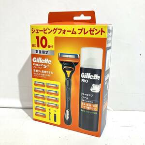 (志木)新品★Gillette(ジレット) FUSION フュージョン 5+1 本体/替刃10個/シェービングフォーム付 髭剃り カミソリ