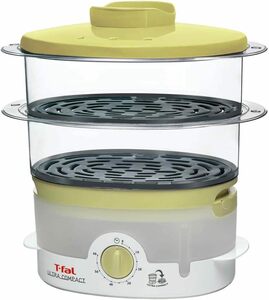 (志木)【未使用】T-fal/ティファール スチームクッカー ウルトラコンパクト ライム VC106270 箱入り 調理家電 電気蒸し器 