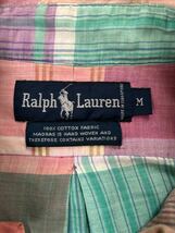 【送料無料】ラルフローレン ボタンダウン 長袖シャツ マドラスチェック 正規品 Ralph Lauren サイズM_画像3