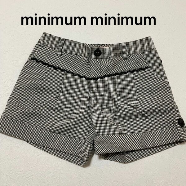 美品　ミニマム MINIMUM パンツ ショート レース チェック 2 