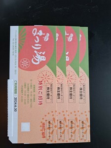 テーオーシー TOC 株主優待券 浅草ROXまつり湯 4枚 有効期限2024年6月30日