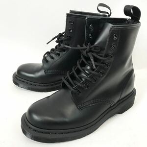 d196 美品 Dr Martens ドクターマーチン 8ホール ショートブーツ レースアップ 黒 ブラック 14353 UK5 EU38 レディース メンズ 正規品