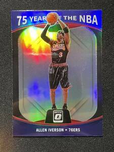 Allen Iverson 2021 Optic 75 Years of the NBA Holo Insert NBAカード