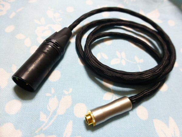 4.4mm5極 (メス) → XLR コネクタ 4ピン 変換ケーブル MOMGAMI 2944 八芯 ブレイド編 トープラ販売 120cm ジャック 黒スリーブ仕上げ