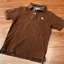 【abercrombie】　半袖ポロシャツ　トップス　Size/SMALL (140くらい)　チョコブラウン　茶色　アバクロ　キッズ　Abercrombie & Fitch_画像1