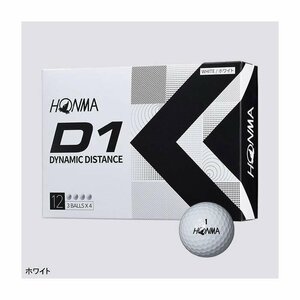 本間ゴルフ HONMA D1 ゴルフボール 3ダースセット（36球） BT2201 2022年モデル 飛び系 ディスタンス系 ボールカラー:ホワイト