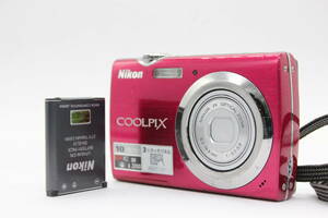 【返品保証】 ニコン Nikon Coolpix S230 ピンク Nikkor 3x バッテリー付き コンパクトデジタルカメラ s3392
