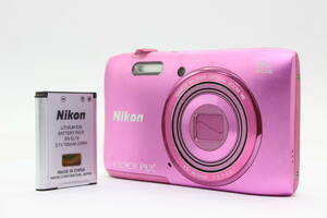 【返品保証】 ニコン Nikon Coolpix S3600 ピンク Nikkor 8x Wide バッテリー付き コンパクトデジタルカメラ s3396