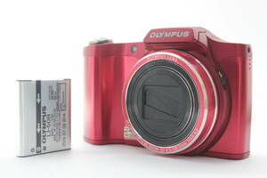 【返品保証】 オリンパス Olympus SZ-14 レッド 24x Wide バッテリー付き コンパクトデジタルカメラ s3955