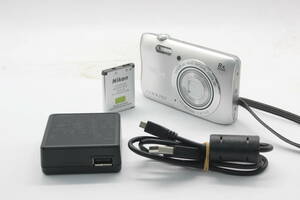 【返品保証】 ニコン Nikon Coolpix S3700 Nikkor 8x Wide バッテリー付き コンパクトデジタルカメラ s3972