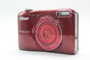 【返品保証】 【便利な単三電池で使用可】ニコン Nikon Coolpix L28 レッド Nikkor 5x Wide コンパクトデジタルカメラ s3973