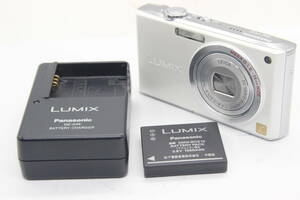 【返品保証】 パナソニック Panasonic Lumix DMC-FX33 ホワイト 28mm Wide バッテリー チャージャー付き コンパクトデジタルカメラ s4084