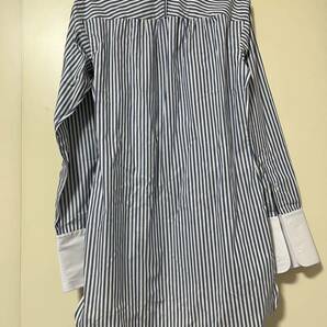 デタッチャブルカラーシャツ ダブルカフス オーダーシャツ 戦前 昭和 ビンテージ 手縫い ストライプ 未使用の画像4