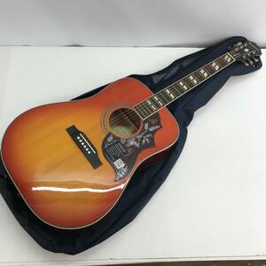 No.1528★1円～【EPIPHONE】エピフォン エレアコ ギター Hummingbird PRO/FC (ハミングバードプロ) ◎収納袋付き◎ 動作確認済み 中古品