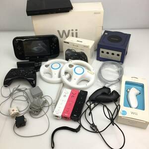 No.7963【ジャンクハードまとめ】 Wii/Wiiリモコン/Wiiハンドル/ヌンチャク/クラコンプロ/WiiU/PS2/ゲームキューブ 他 中古品 レトロハード