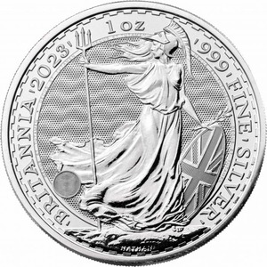 [保証書・カプセル付き] 2023年 (新品) イギリス「ブリタニア」純銀 1オンス 銀貨 (エリザベス2世)