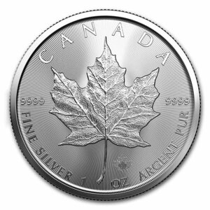 [保証書・カプセル付き] 2023年 (新品) カナダ「メイプルリーフ 記念」純銀 1オンス 銀貨
