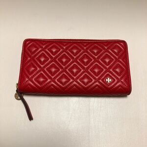 TORY BURCH フレミング レザー ラウンドファスナー 長財布 