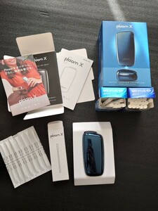 Ploom X スターターキット（ディープスカイブルー）中古 18本だけ使用 余りステック付 充電ケーブル無