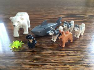 LEGO ミニフィグ　白くま　サメ　シベリアンハスキー　ドーベルマン　クモ　サル　犬　レゴ　動物　正規品